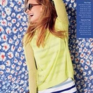 CAbi Split Back Pullover Style #199 S Lemon Lime